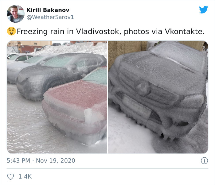 30 Of The Strangest Weather Occurrences In Russia Shared By This Twitter Account
