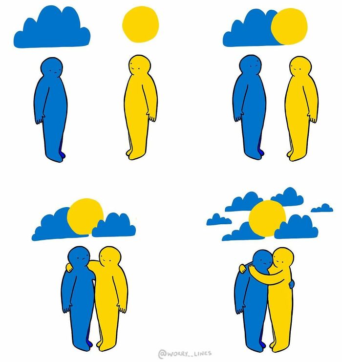 26 Minimalistic Illustrations That Tackle Mental Health By “Worry Lines”