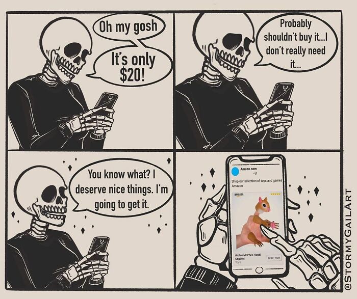 35 Honest Skeleton Comics About Loss, Mental Health, And Therapy By ‘Stormy Gail’