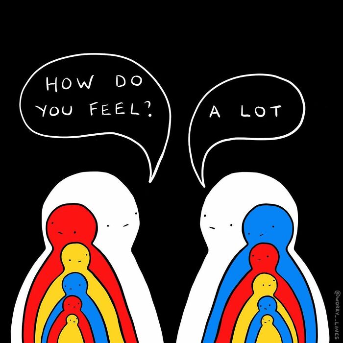 26 Minimalistic Illustrations That Tackle Mental Health By “Worry Lines”