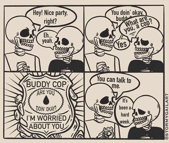 35 Honest Skeleton Comics About Loss, Mental Health, And Therapy By ‘Stormy Gail’