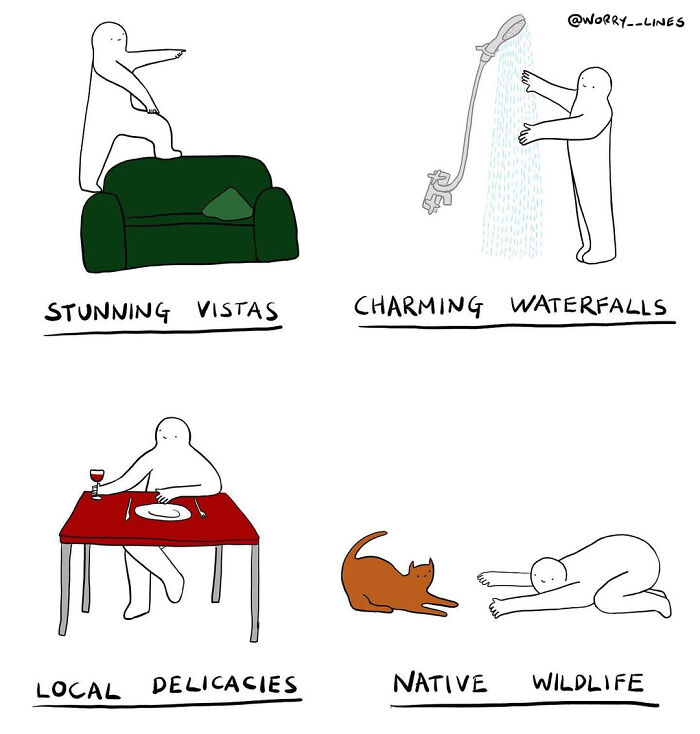 26 Minimalistic Illustrations That Tackle Mental Health By “Worry Lines”