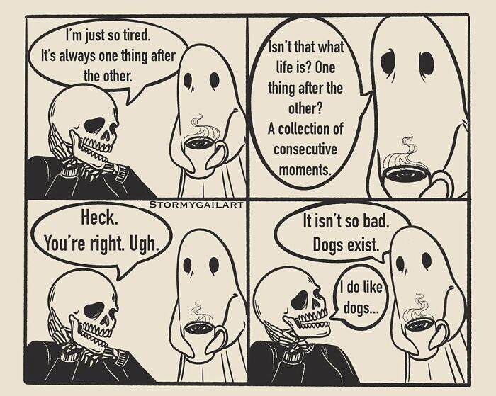 35 Honest Skeleton Comics About Loss, Mental Health, And Therapy By ‘Stormy Gail’