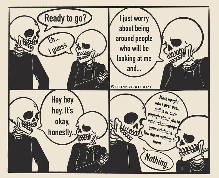 35 Honest Skeleton Comics About Loss, Mental Health, And Therapy By ‘Stormy Gail’