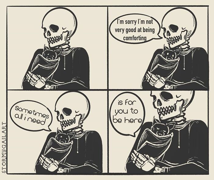 35 Honest Skeleton Comics About Loss, Mental Health, And Therapy By ‘Stormy Gail’