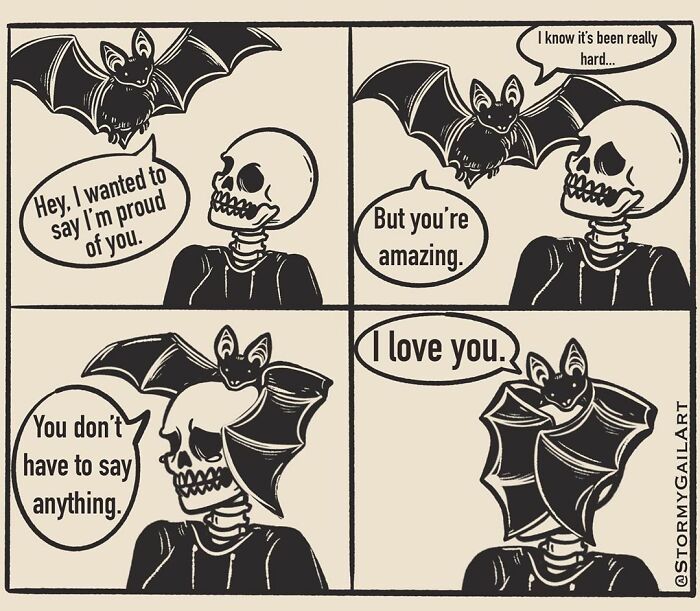 35 Honest Skeleton Comics About Loss, Mental Health, And Therapy By ‘Stormy Gail’