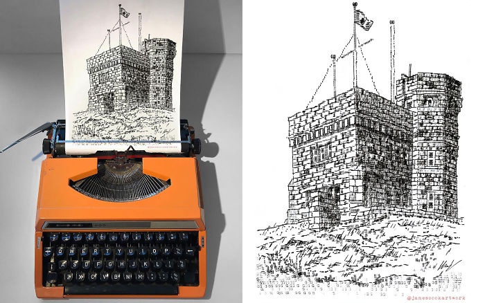 This Young Artist Draws With A Typewriter, And Here Are 30 Of His Impressively Detailed Images