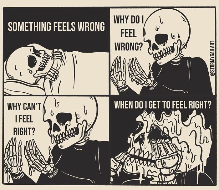35 Honest Skeleton Comics About Loss, Mental Health, And Therapy By ‘Stormy Gail’