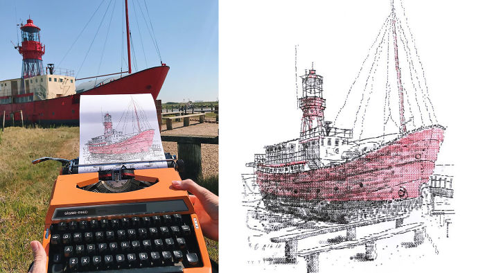 This Young Artist Draws With A Typewriter, And Here Are 30 Of His Impressively Detailed Images