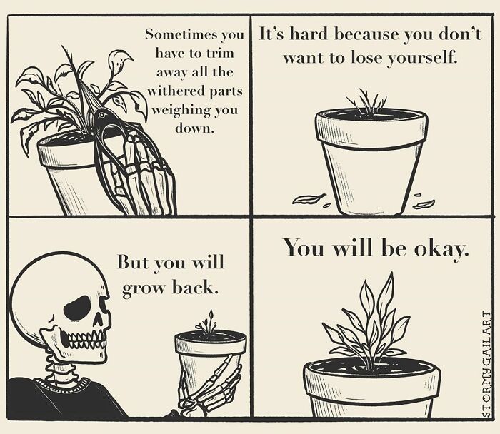 35 Honest Skeleton Comics About Loss, Mental Health, And Therapy By ‘Stormy Gail’