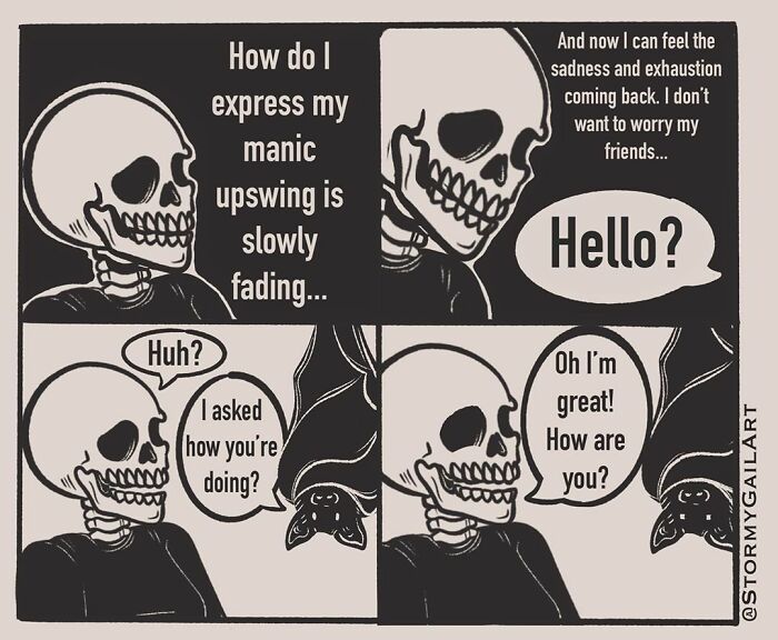 35 Honest Skeleton Comics About Loss, Mental Health, And Therapy By ‘Stormy Gail’