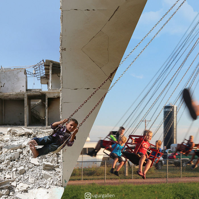 I Show The Contrast Between The Two Worlds That Our Children Currently Live In By Combining Photos (26 Pics)