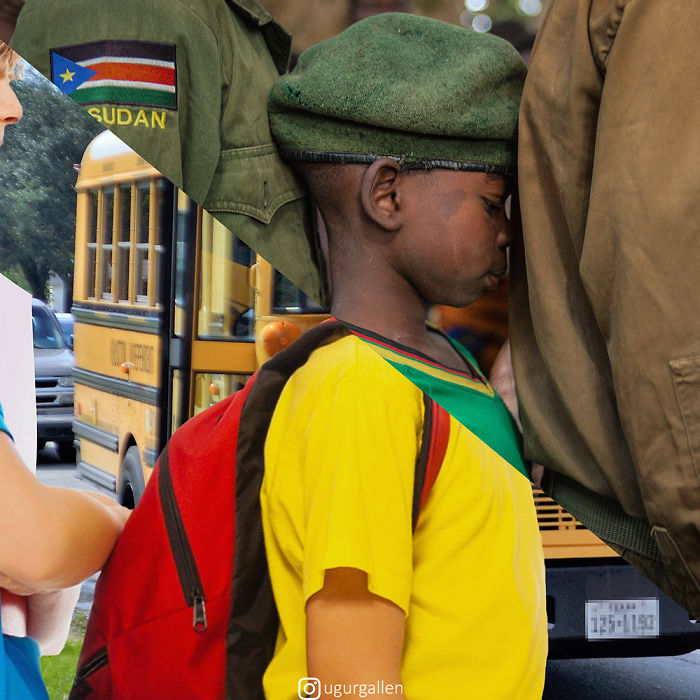 I Show The Contrast Between The Two Worlds That Our Children Currently Live In By Combining Photos (26 Pics)