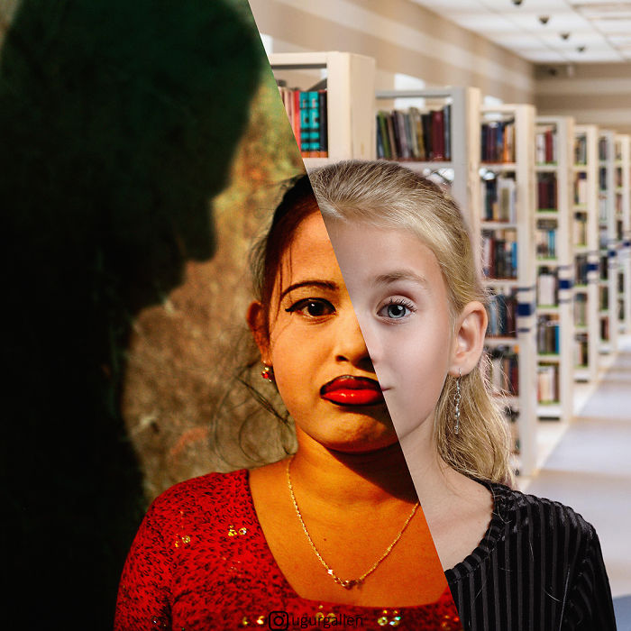 I Show The Contrast Between The Two Worlds That Our Children Currently Live In By Combining Photos (26 Pics)