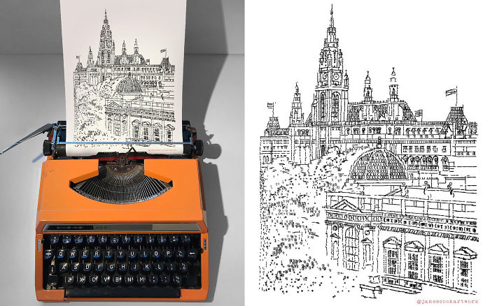 This Young Artist Draws With A Typewriter, And Here Are 30 Of His Impressively Detailed Images