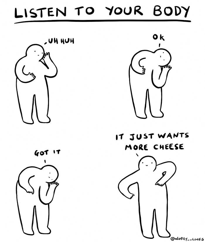 26 Minimalistic Illustrations That Tackle Mental Health By “Worry Lines”